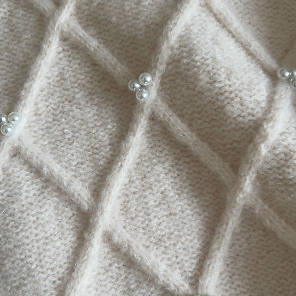 new ELOQUII pearl cableknit ivory heavyweight cardigan sweater 14 16 - Picture 6 of 11